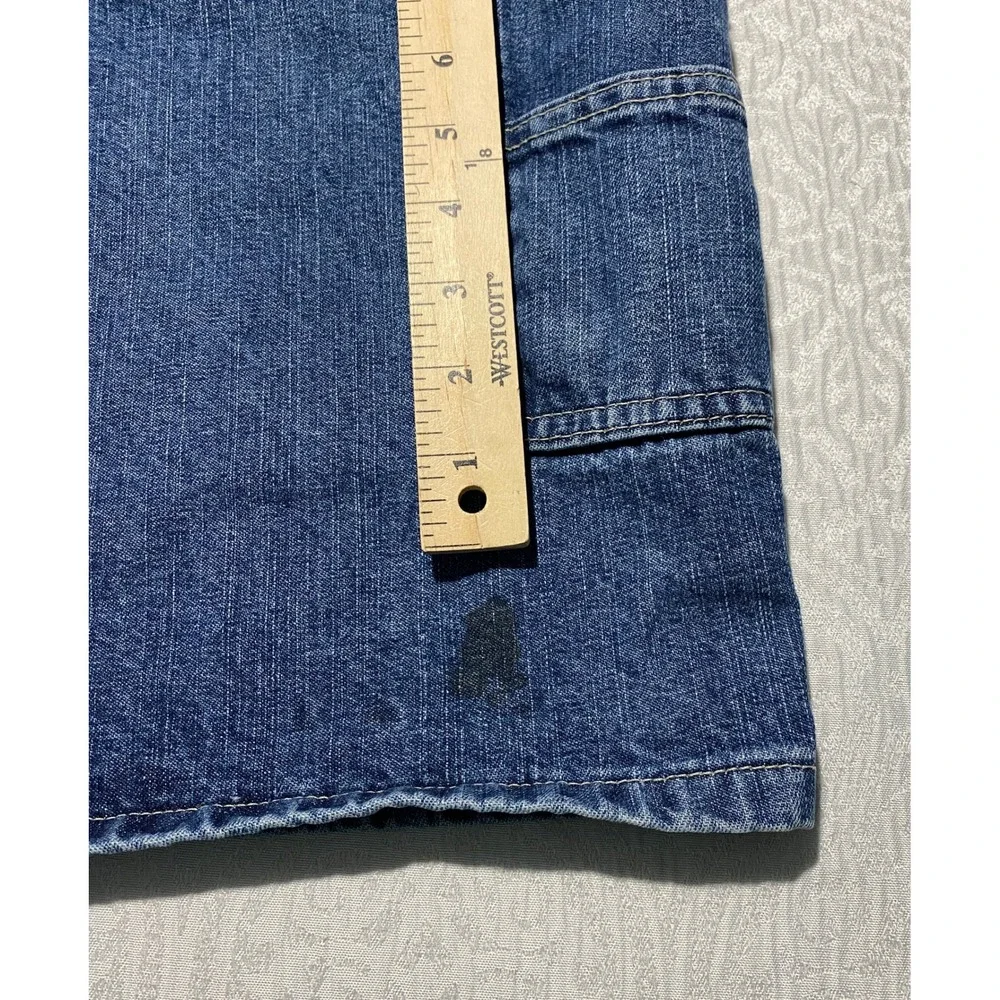 Lee Mens Blue Denim Carpenter Shorts Size 44 Relaxed Fit Utility Workwear Cotton